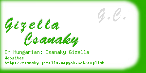 gizella csanaky business card